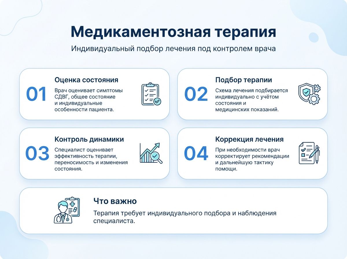 Лечение СДВГ в Каменск-Уральском у детей и взрослыхинфографика